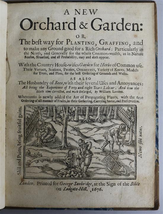 Lawson, William - A New Orchard and Garden …, 6th edition, quarto, early 19th century half calf,